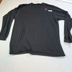 Duofold Team USA Olympic Long Sleeve Shirt Mens Large Black Distressed Pilling